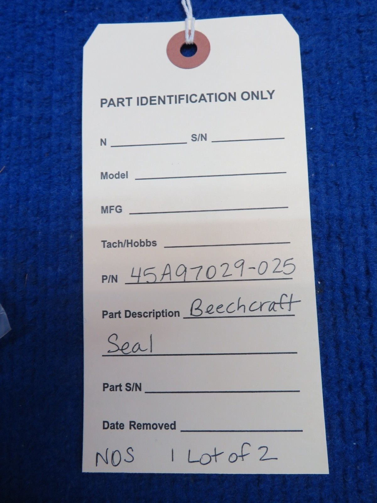 Beechcraft Seal P/N 45A97029-025 LOT OF 2 NOS (0622-44)