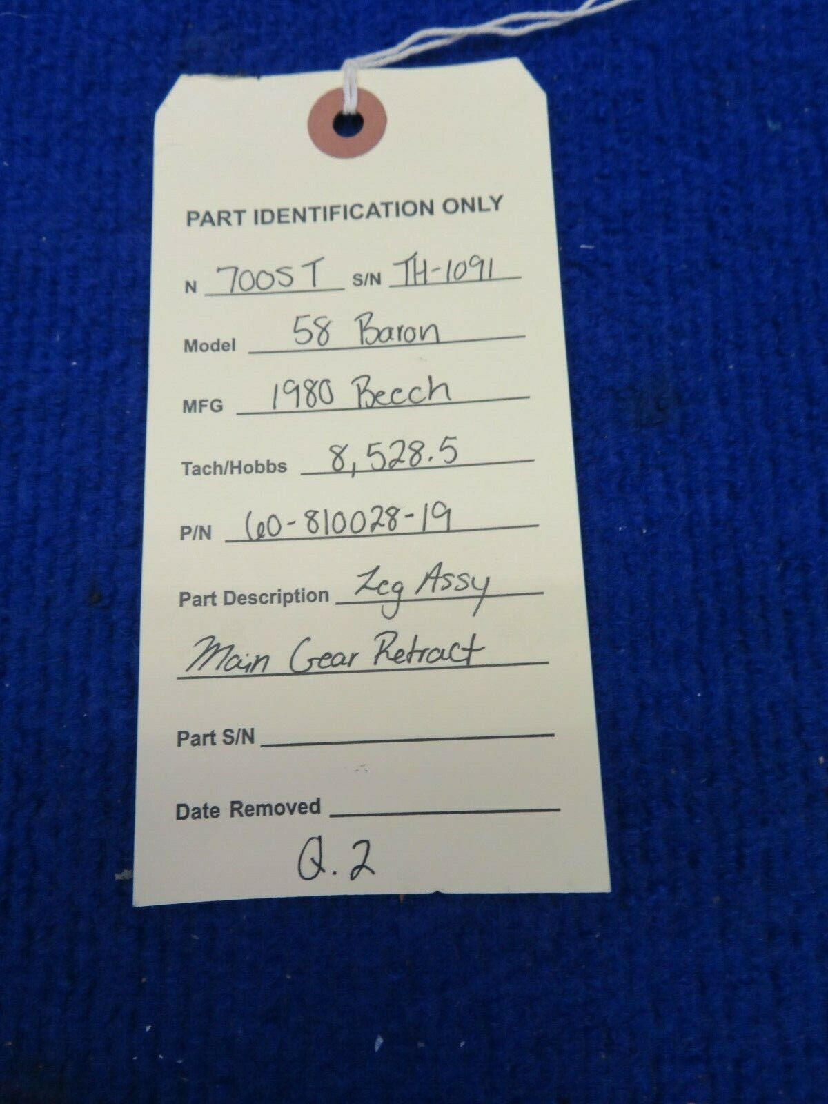 Beech 58 Baron Leg Assy Main Gear Retract P/N 60-810028-19 (0422-332)