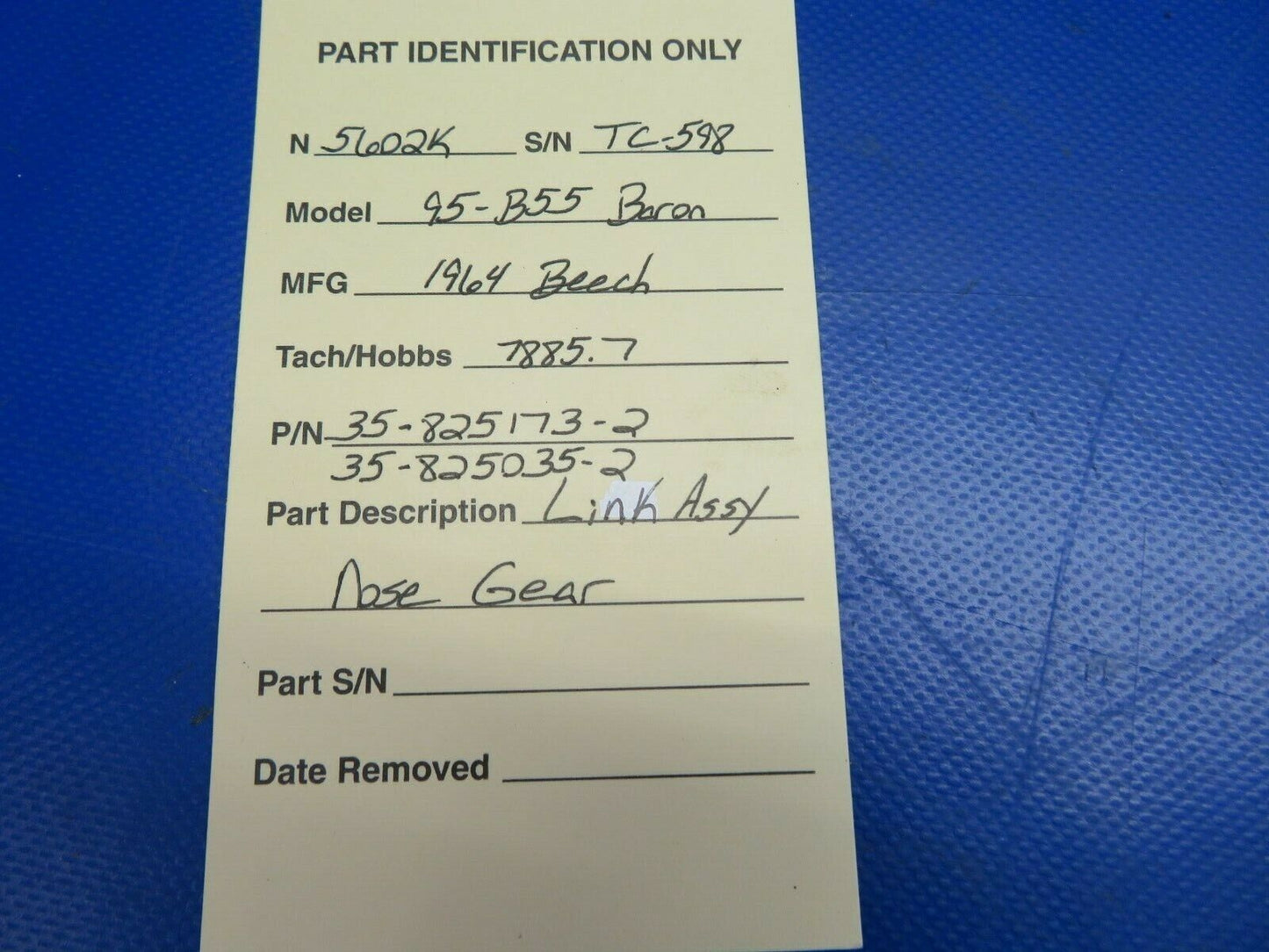 Beech Baron 95-B55 Link Assy Nose Gear P/N 35-825173-2, 35-825035-2 (0620-574)