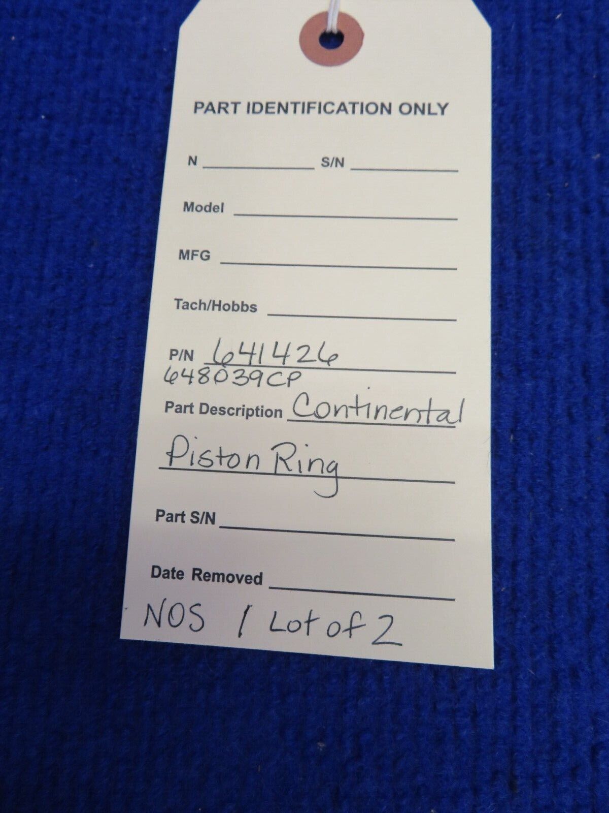 Continental Piston Ring P/N 641426 LOT OF 2 NOS (0522-435)