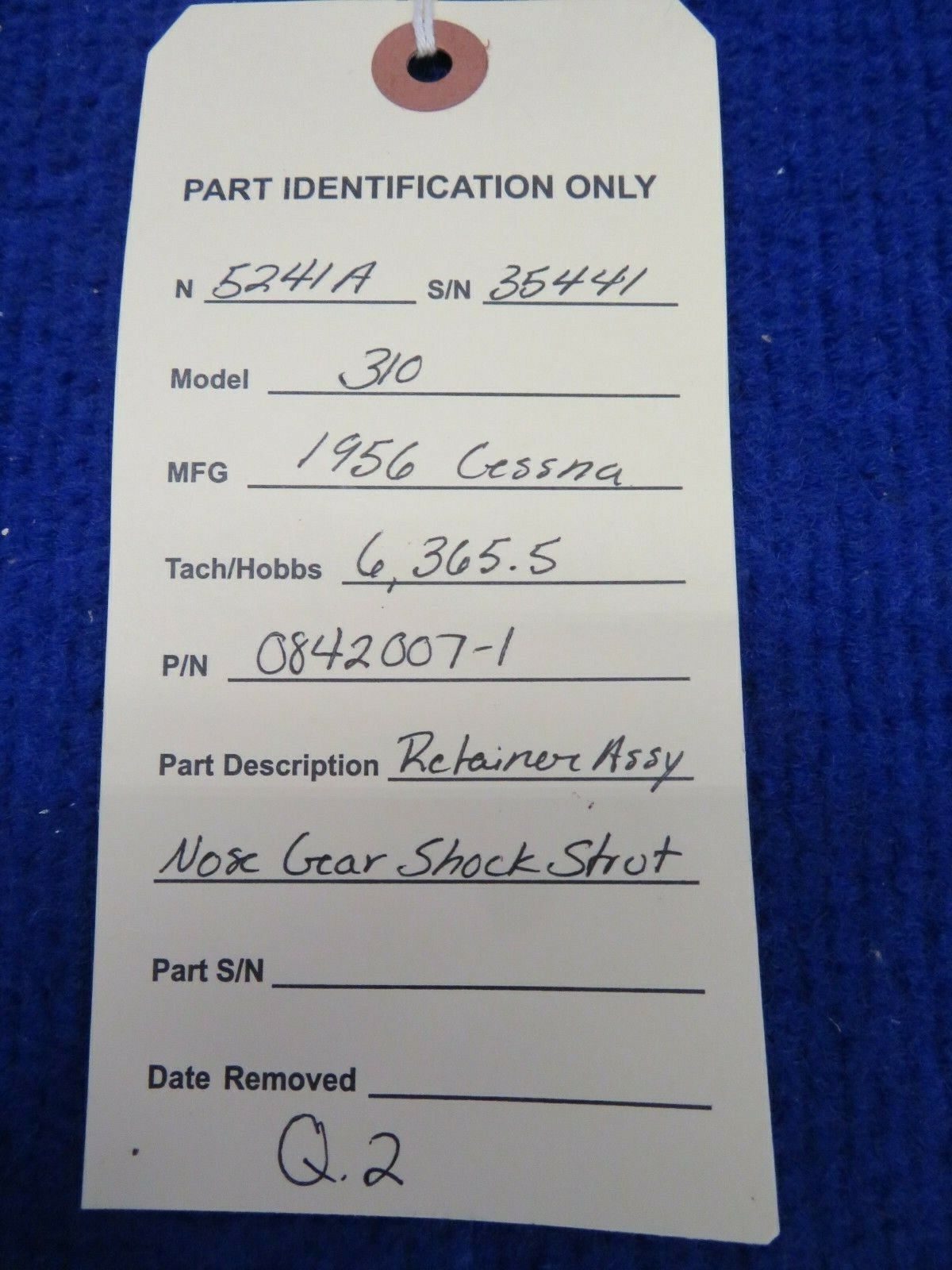 Cessna 310 Retainer Assy Nose Gear Shock Strut P/N 0842007-1 (0522-355)