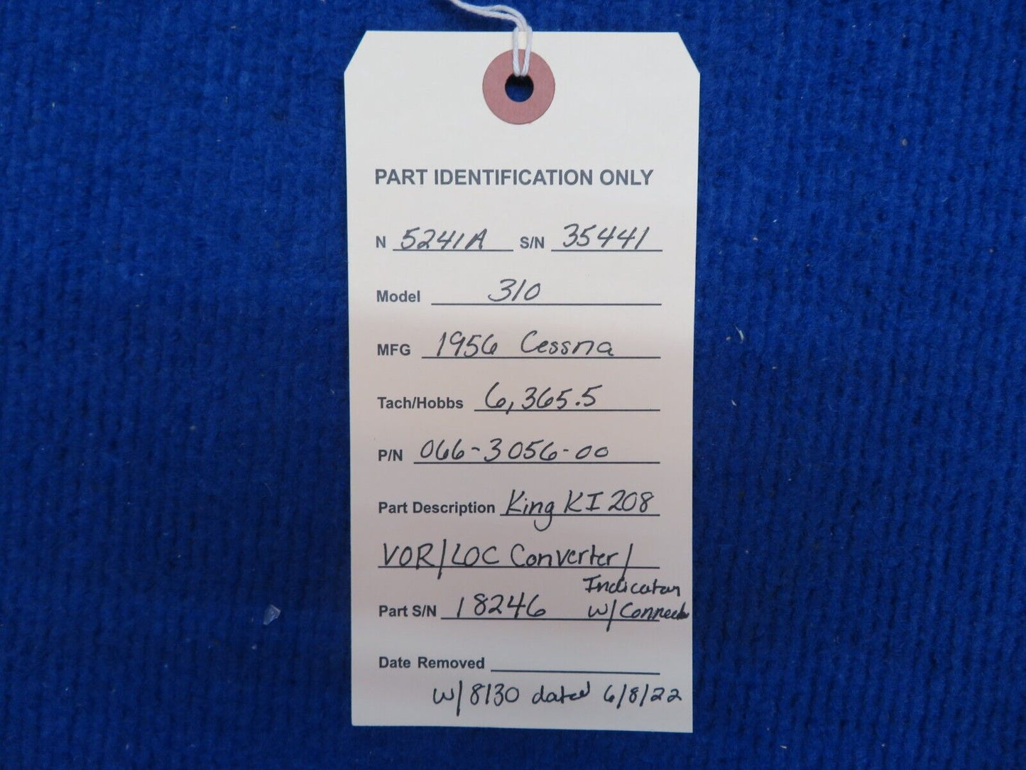 King KI 208 VOR / LOC Converter / Indicator w/ 8130 P/N 066-3056-00 (0622-839)