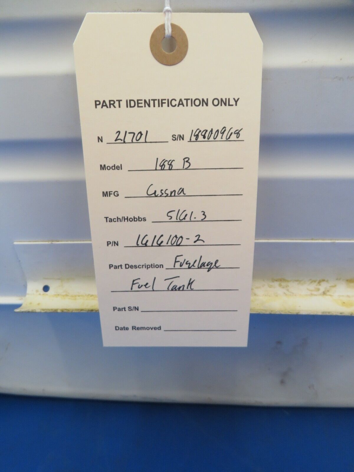 Cessna 188B AGpickup Fuselage Fuel Tank P/N 1616100-2 (0723-519)