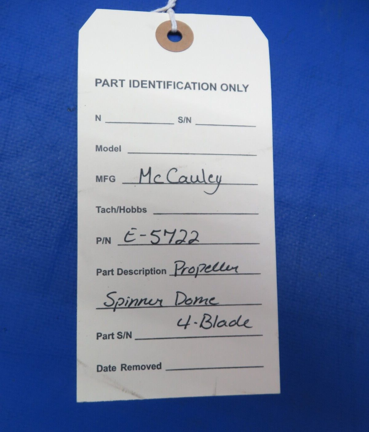 McCauley 4 - Blade Propeller Spinner Dome P/N E-5722 (0823-391)