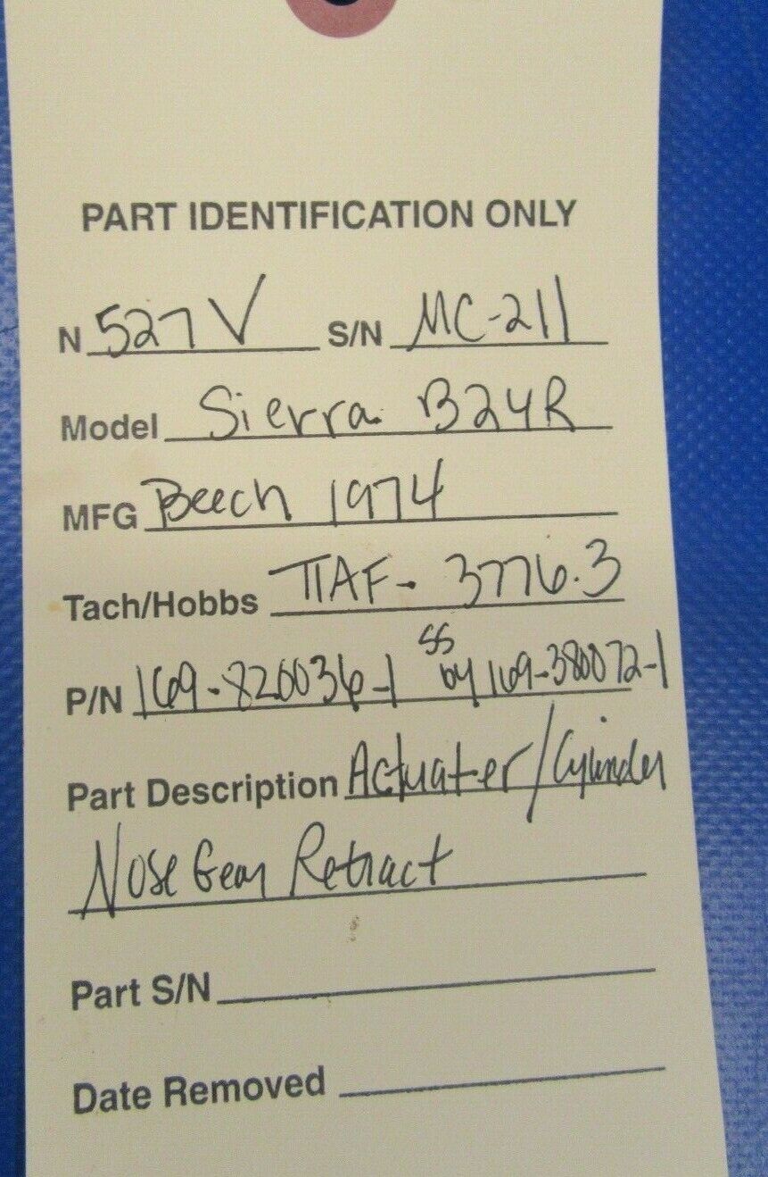 Beech Sierra Retract Lock Nose Gear Actuator 169-820072-1 (0219-201)