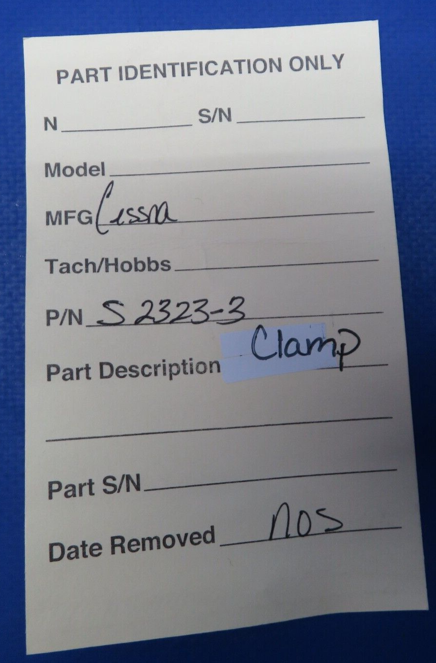 Cessna Wire Clamp Bolt P/N S2323-3 NOS (0523-161)