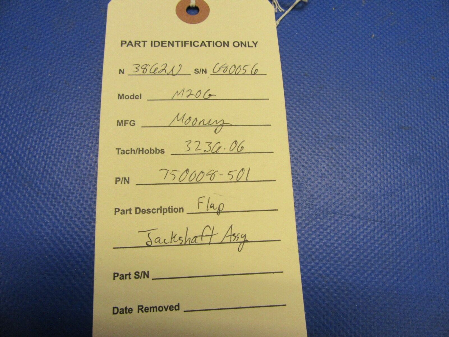 Mooney M20 / M20G Flap Jackshaft Assembly P/N 750008-501 (0821-665)