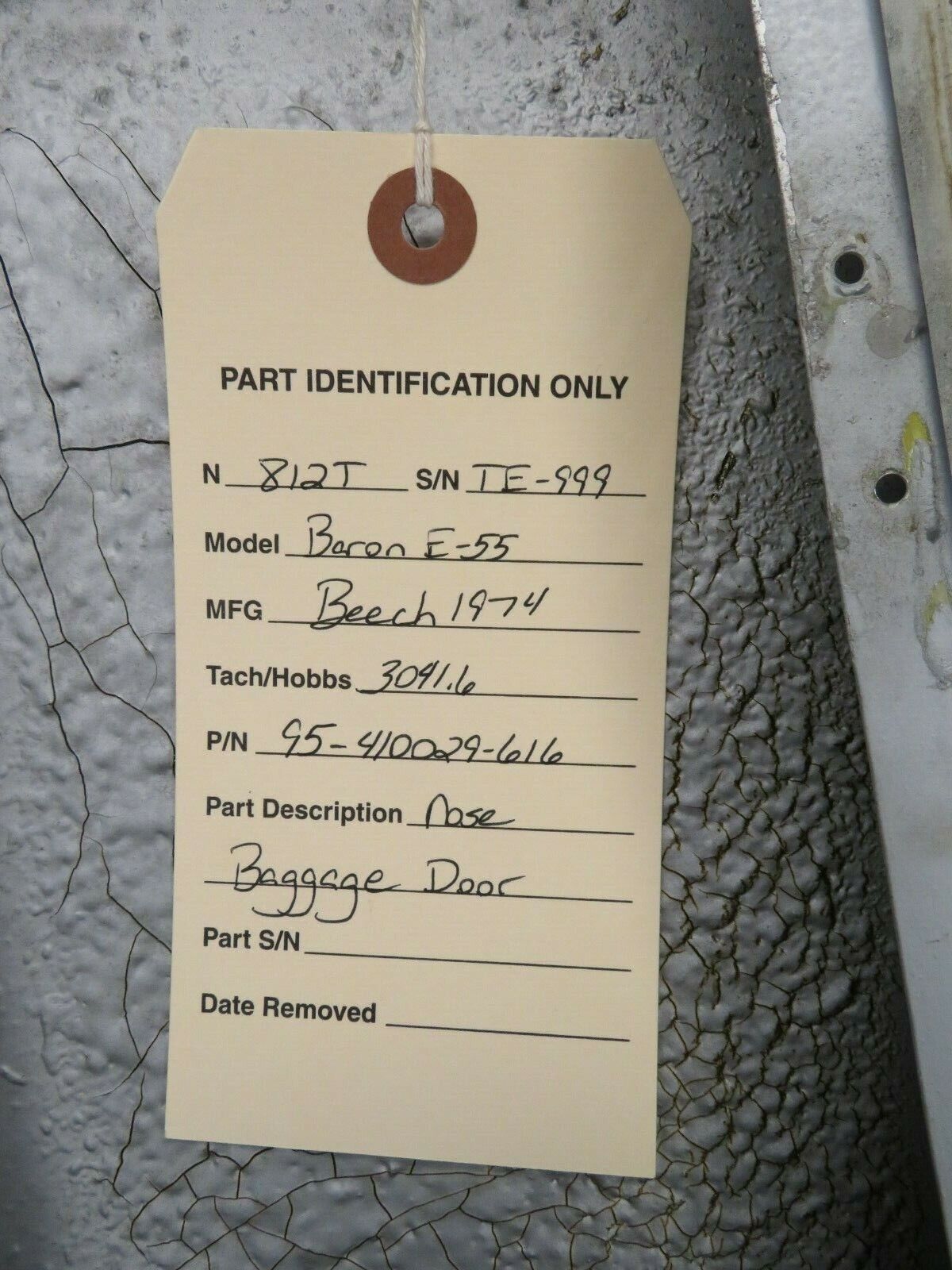 Beech Baron E-55 Nose Baggage Door P/N 95-410029-616 (0120-145)