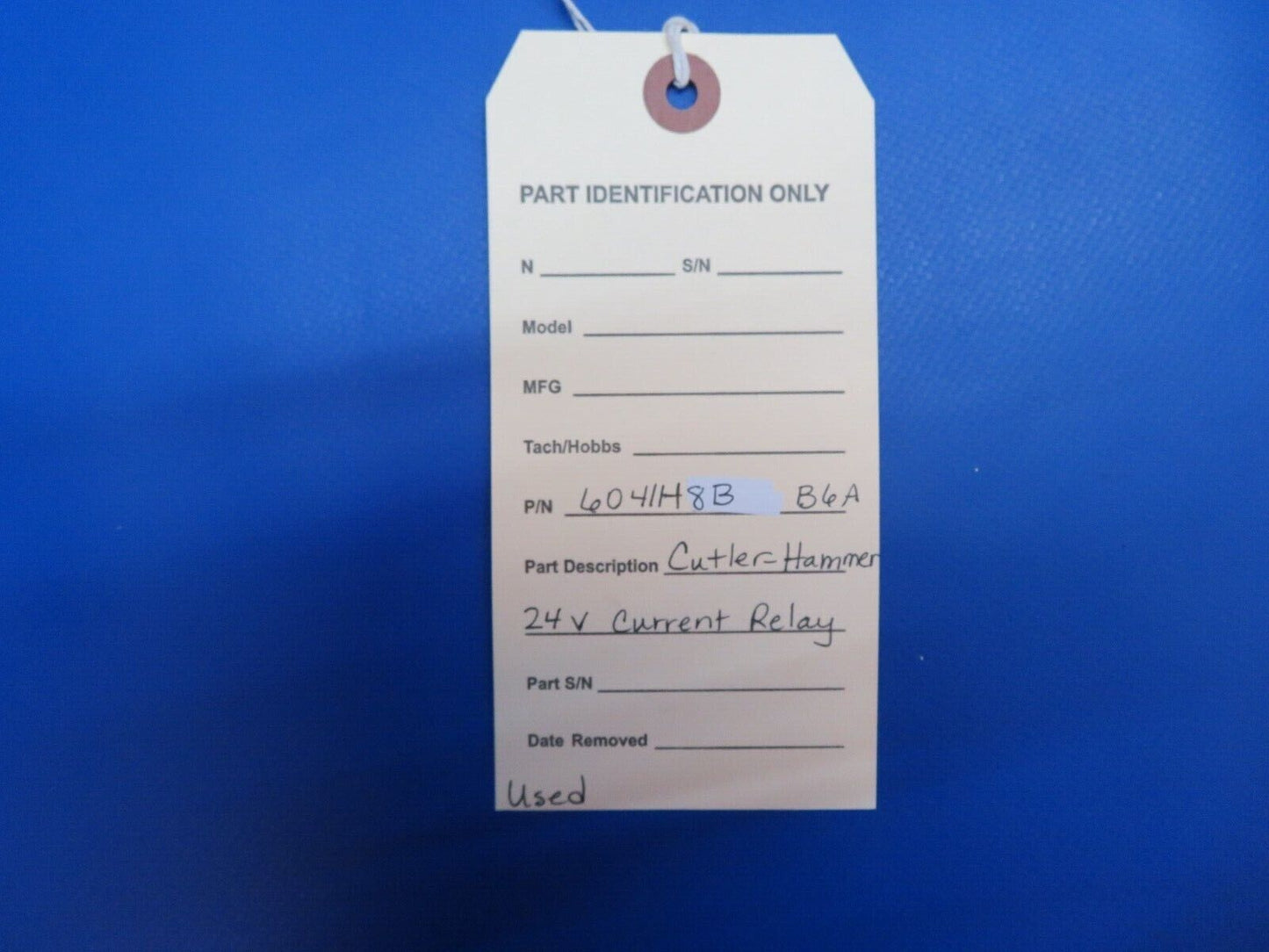 Cutler Hammer 24 V Current Relay P/N 6041H8B (0922-613)