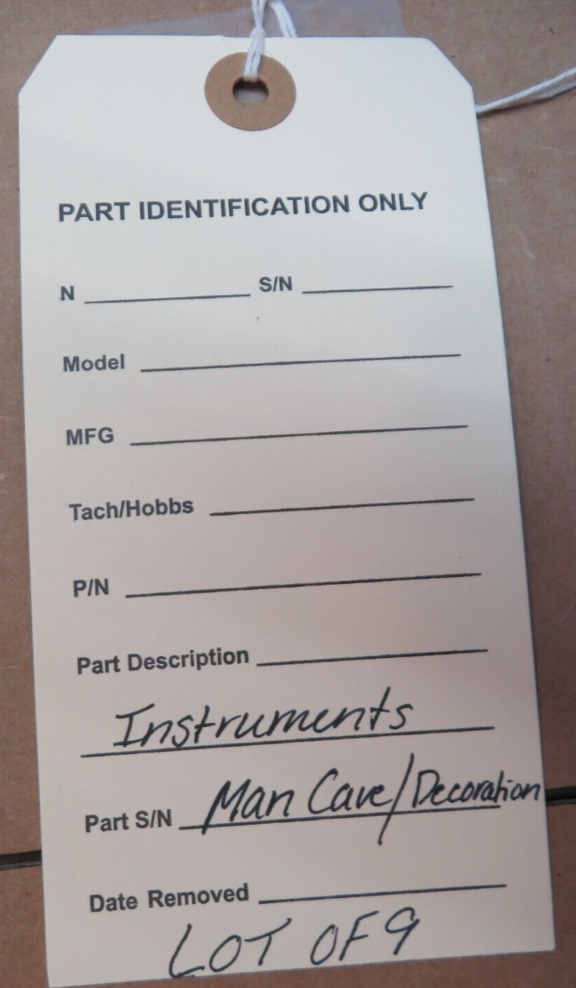 Aircraft Instruments Man Cave / Decoration LOT OF 9 (0923-481)