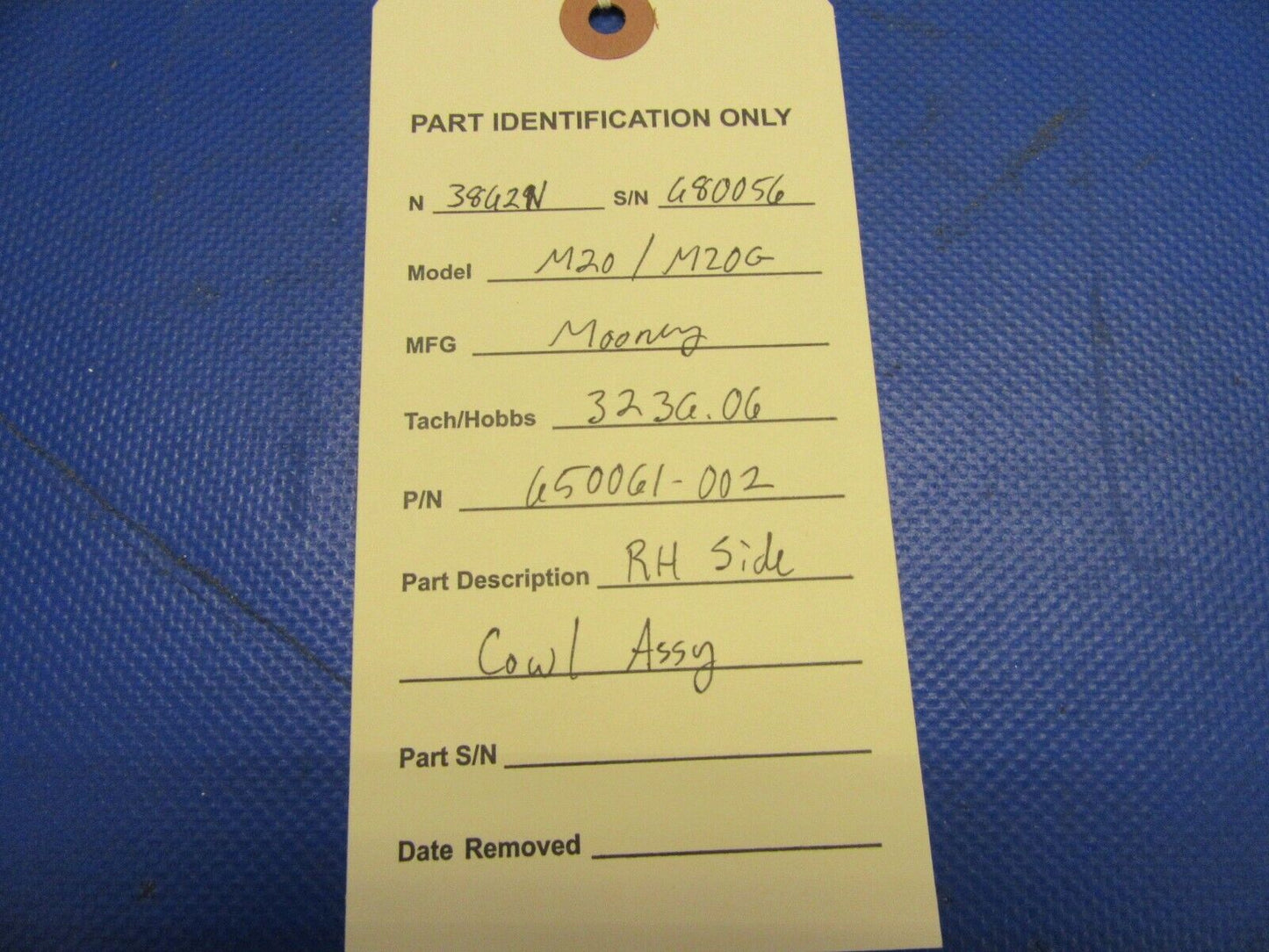 Mooney M20 / M20G Side Cowl Assembly RH P/N 650061-002 (0921-330)