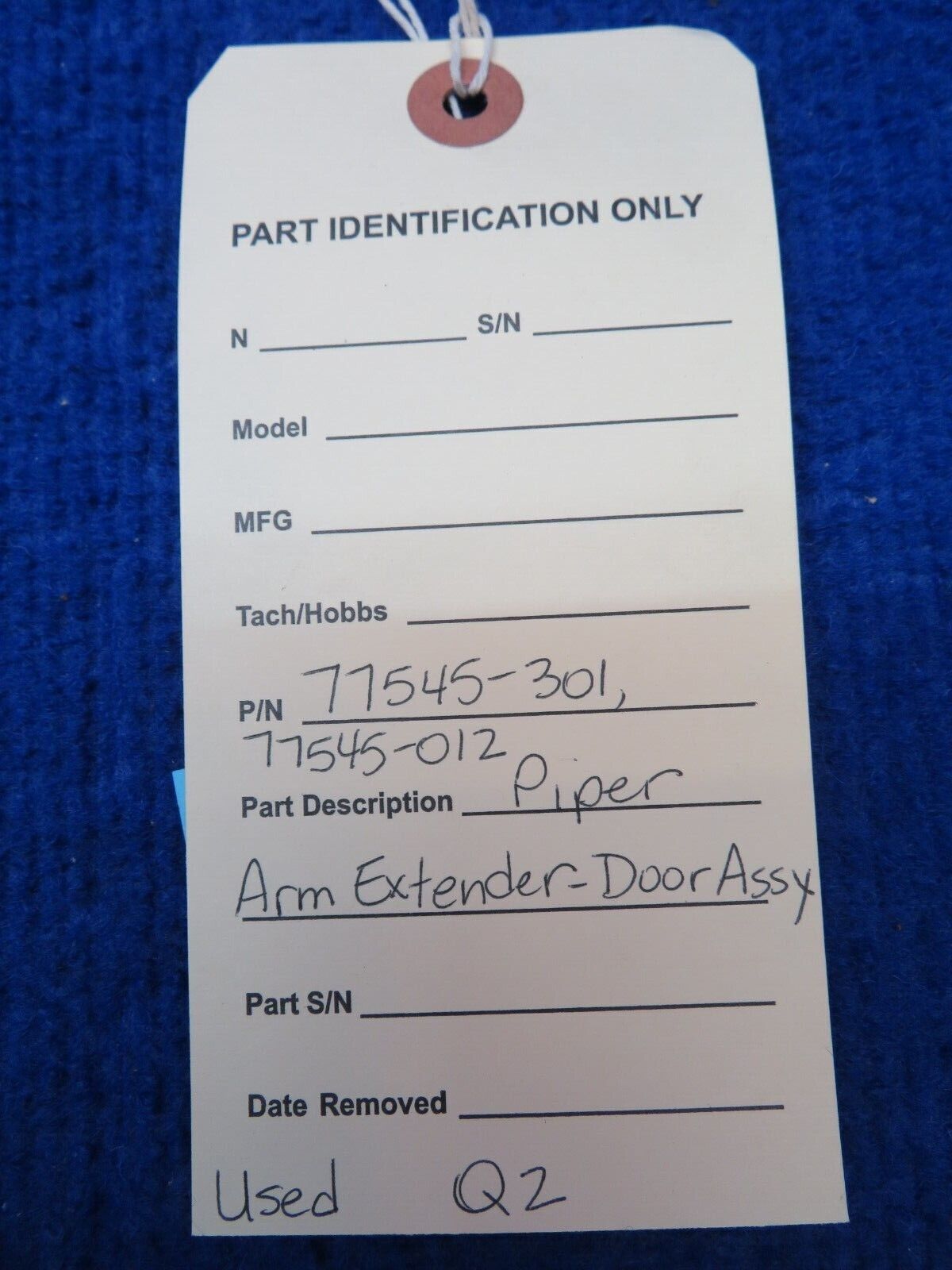 Piper Arm Extender - Door Assy P/N 77545-301, 77545-012 (0822-399)