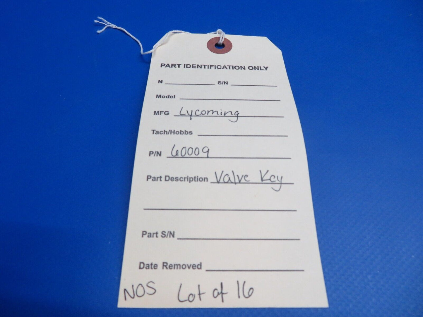 Lycoming Valve Key P/N 6009 LOT OF 16 NOS (1022-531)