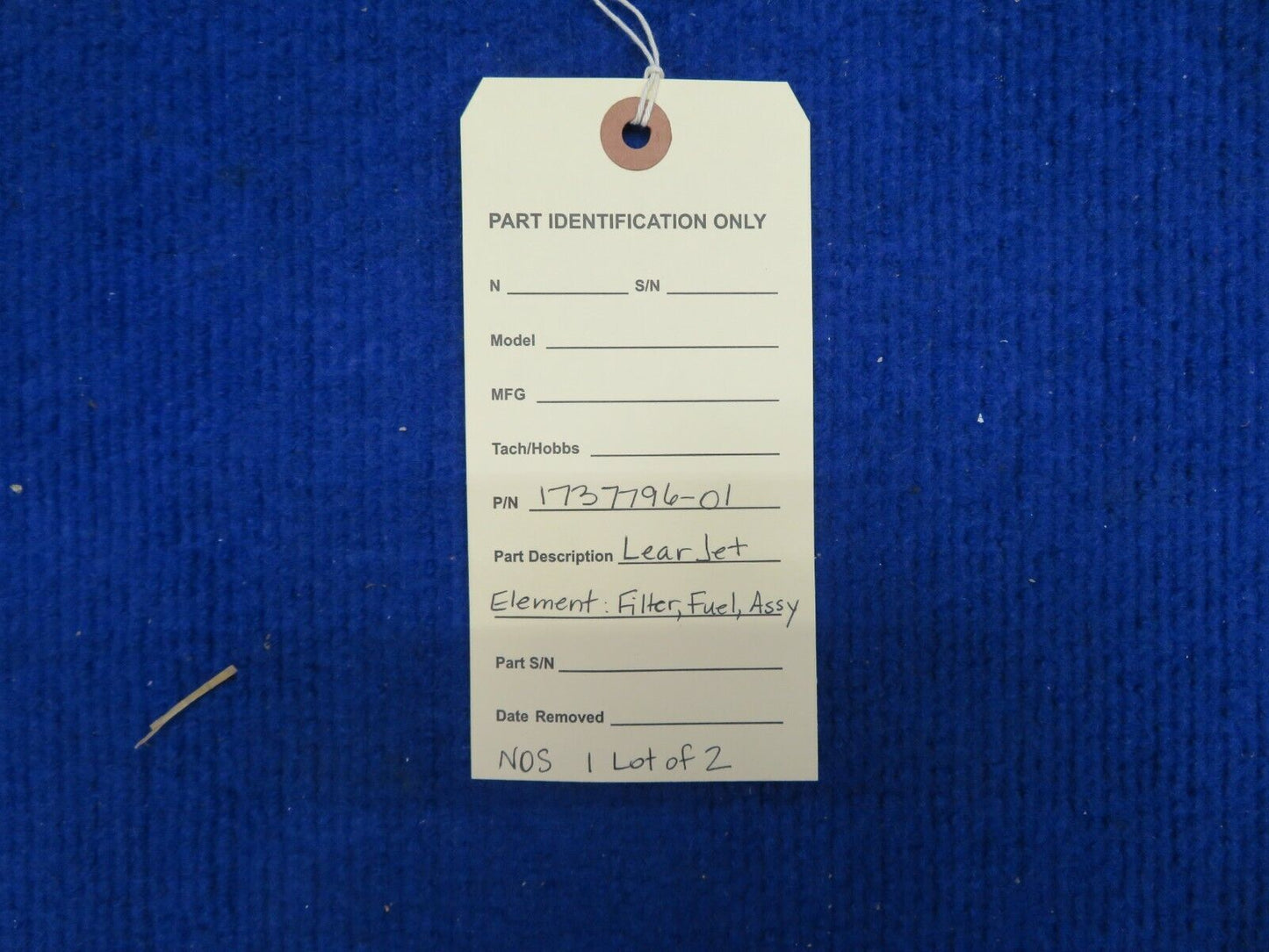 Lear Jet Element: Filter, Fuel Assy P/N 1737796-01 NOS LOT OF 2 (0522-546)