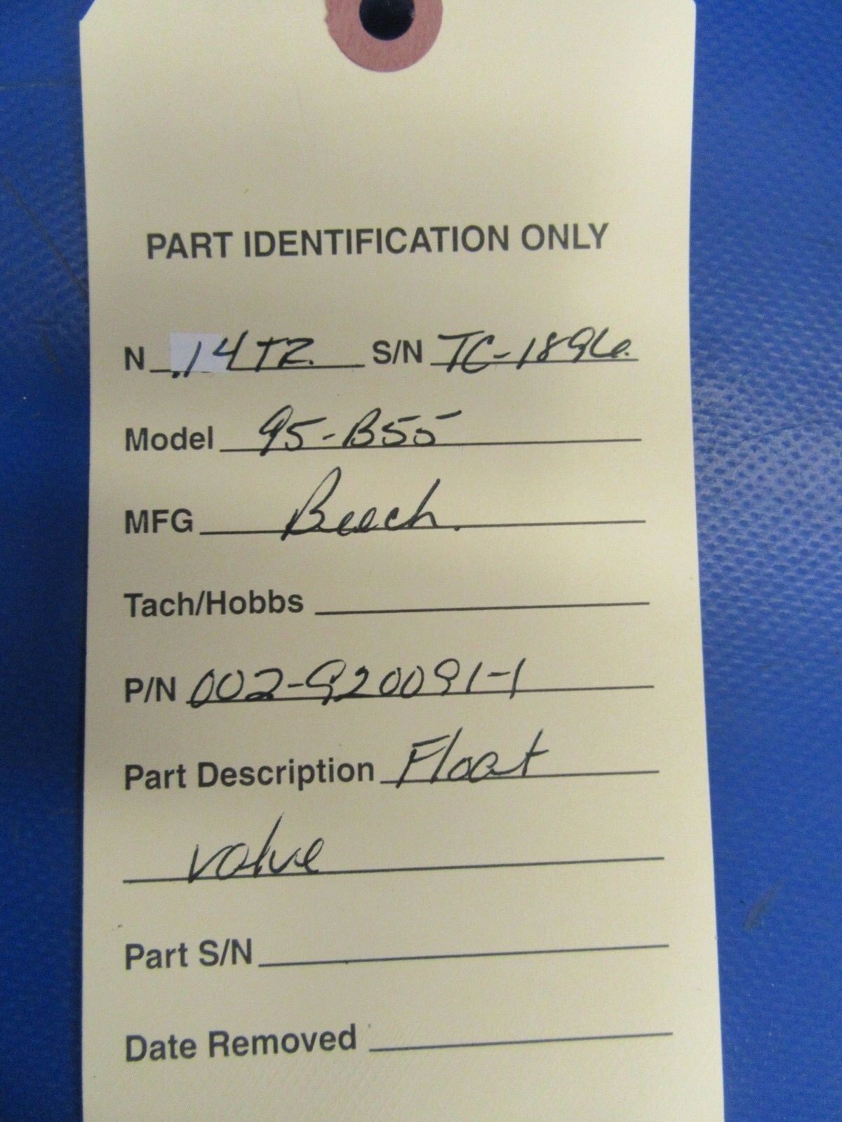 Beech Baron 95-B55 Float Valve P/N 002-920091-1 (1018-53)