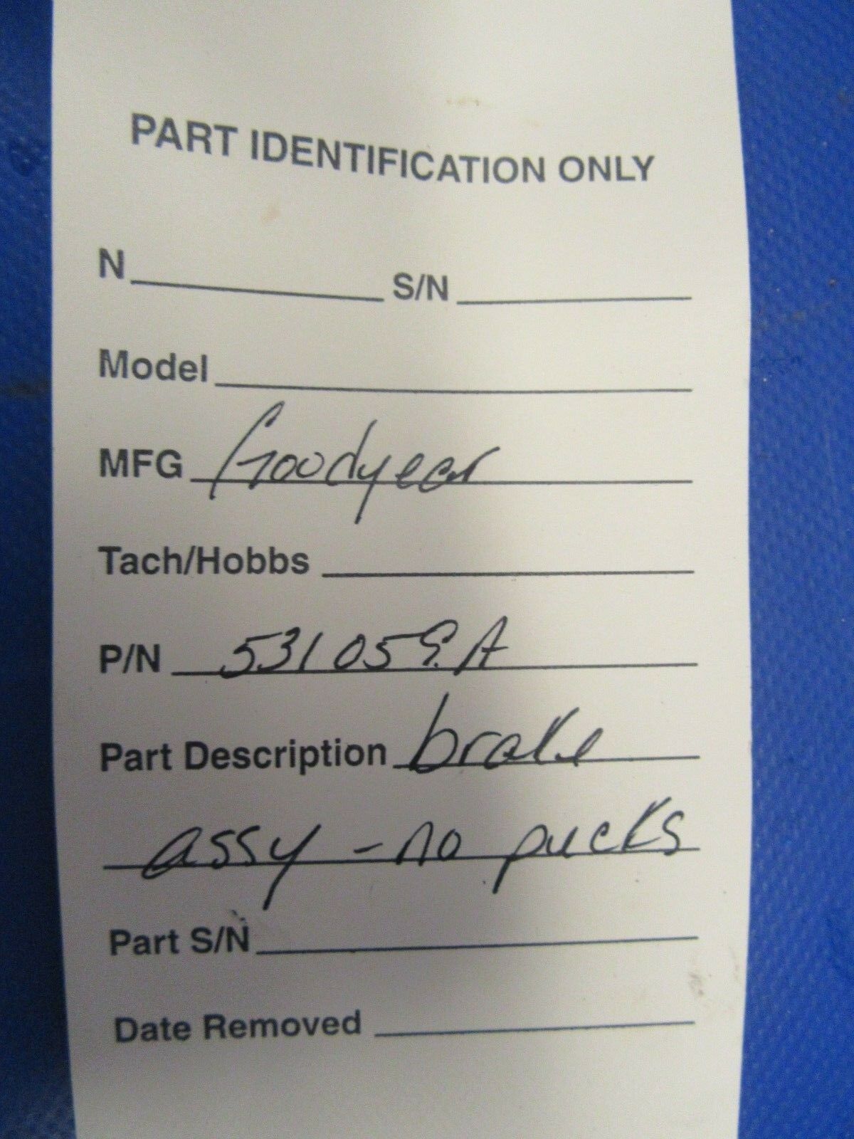 Goodyear Brake Assy No Pucks P/N 531059A (0818-264)