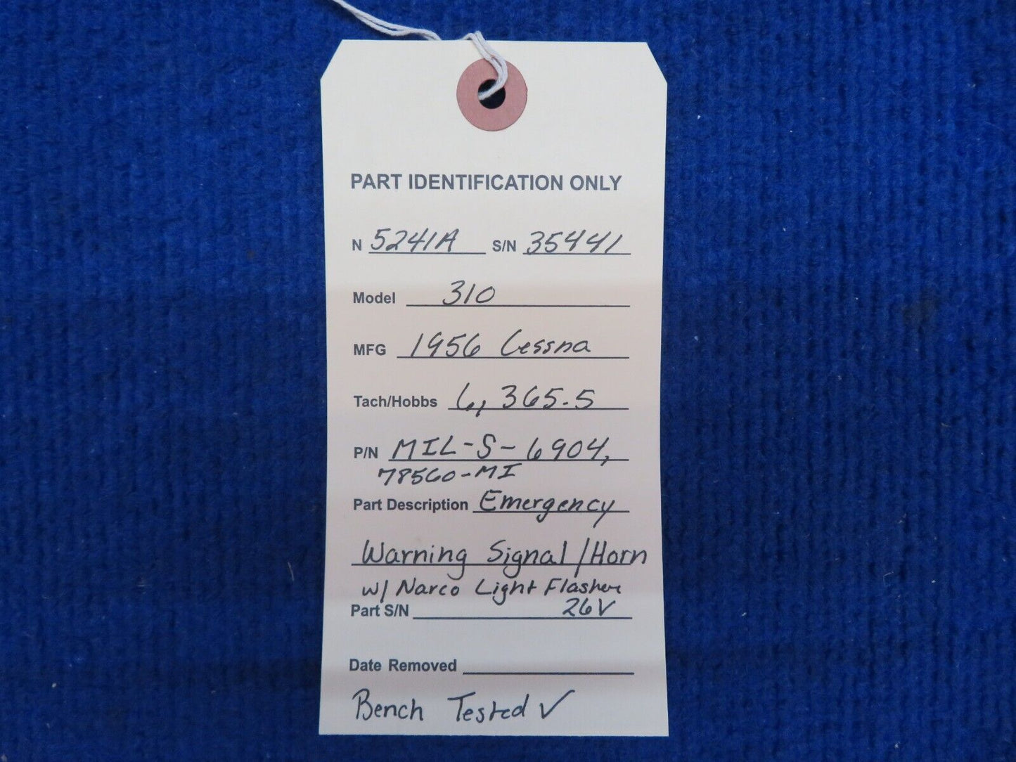 Cessna 310 Emergency Signal / Horn w/ Narco Light Flasher 26v (0622-736)