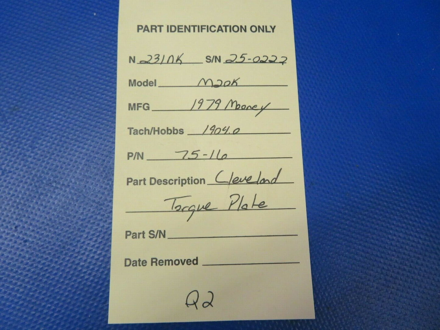 Cleveland Torque Plate P/N 75-16 Mooney M20 / M20K (0821-705)