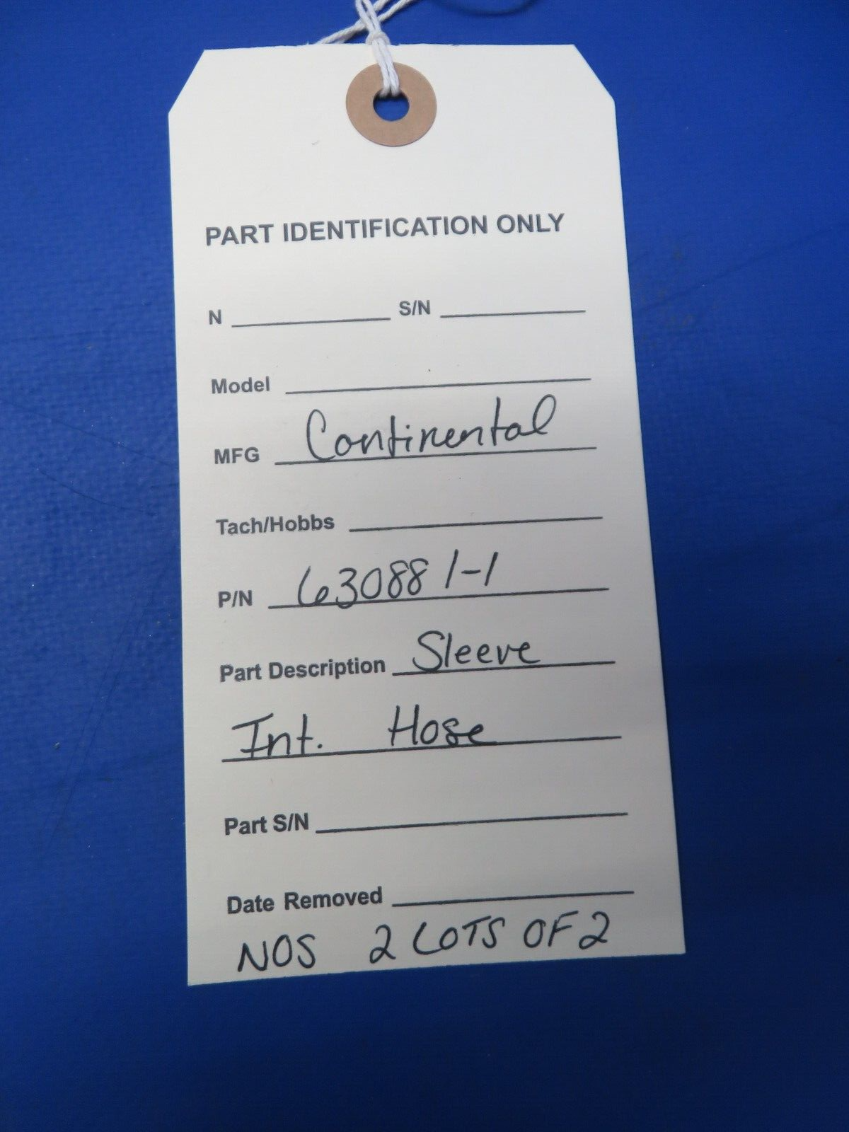 Continental Sleeve Int. Hose P/N 630881-1 LOT OF 2 NOS (0923-704)