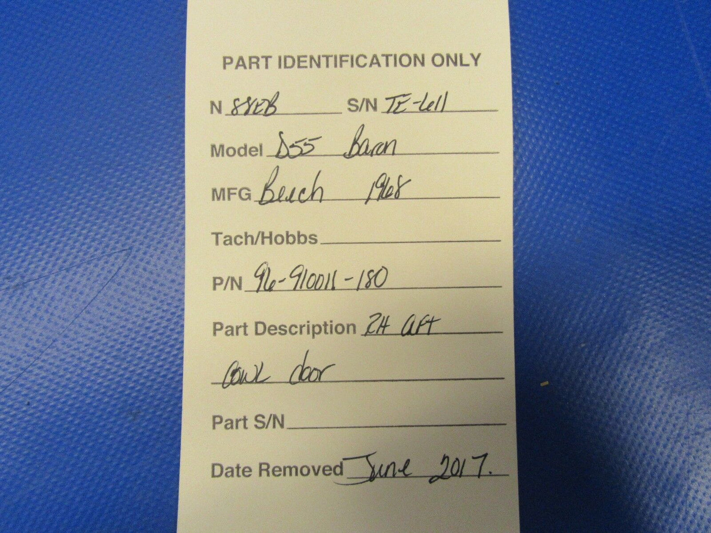 Beech D55 Baron RH Aft Cowl Door P/N 96-910011-180 (0817-12)