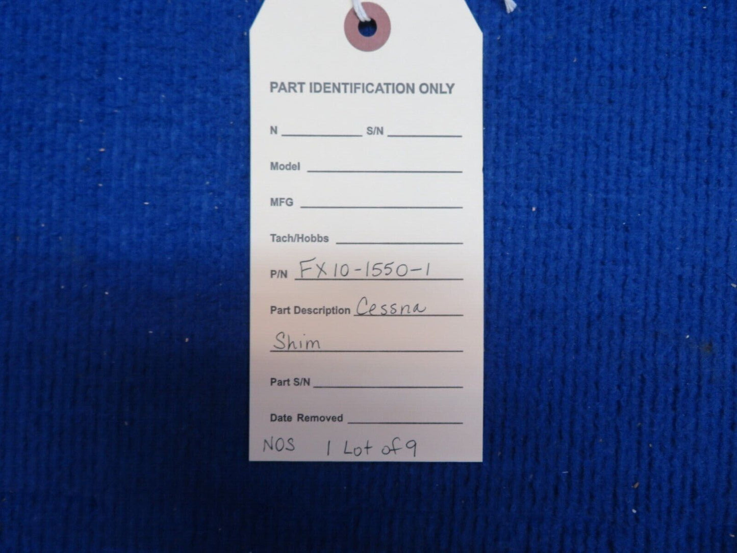 Cessna Shim P/N FX10-1550-1 LOT OF 9 NOS (0922-510)