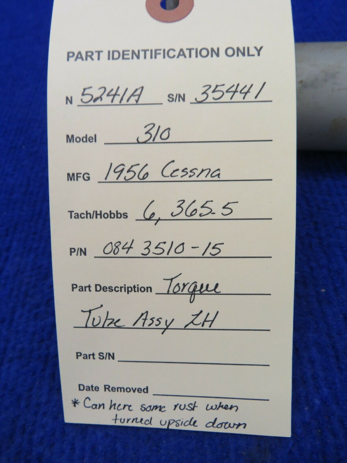 Cessna 310 Torque Tube Assembly LH P/N 0843510-15 (0422-442)