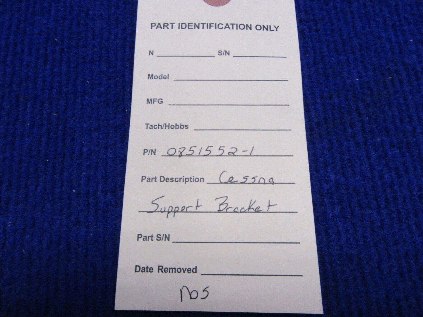 Cessna Support Bracket P/N 0851552-1 NOS (1221-367)