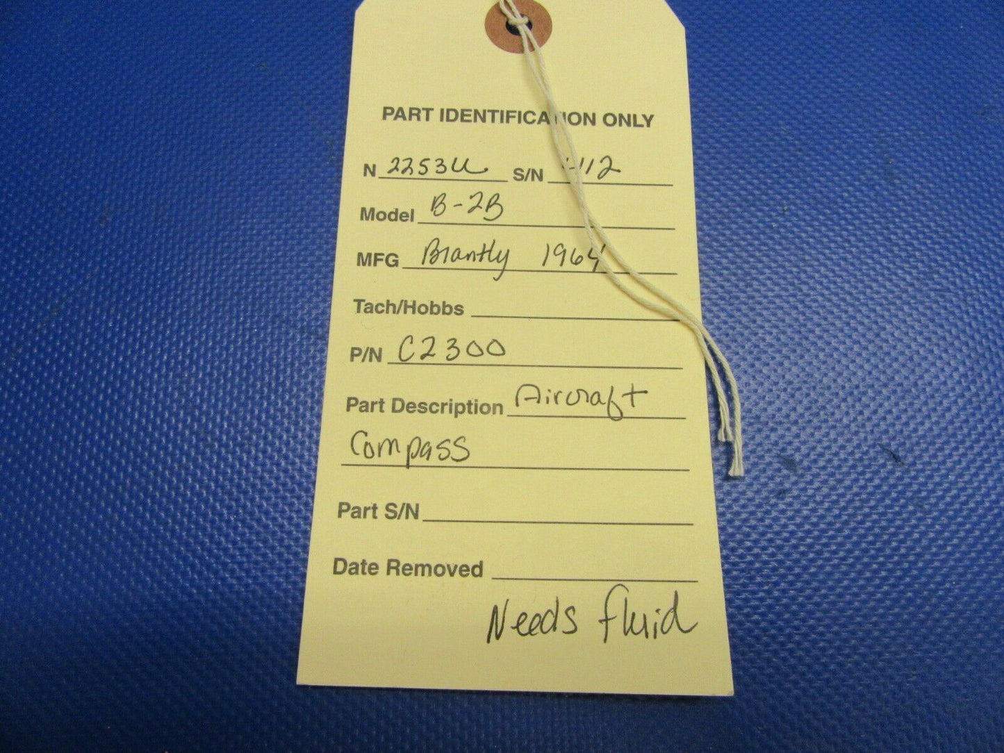 Brantly B-2B Compass P/N C2300 Needs Overhauled (0521-623)