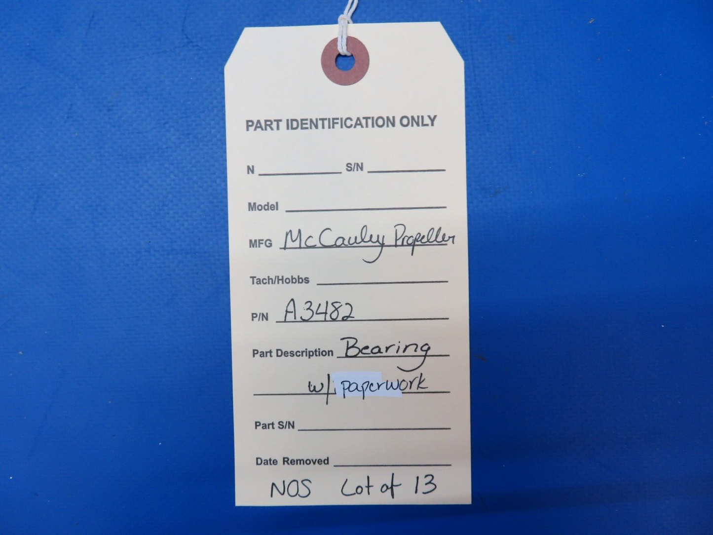 McCauley Propeller Bearing w/ Paperwork P/N A3482 LOT OF 13 NOS (0523-619)