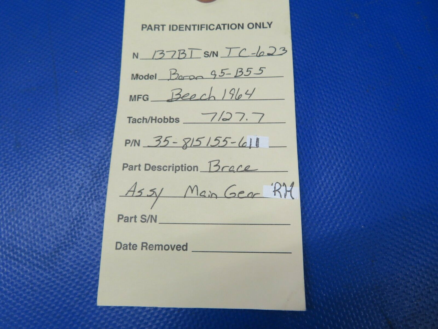 Beech Baron 95-B55 Brace Assy Main Gear RH P/N 35-815155-611 (0320-167)