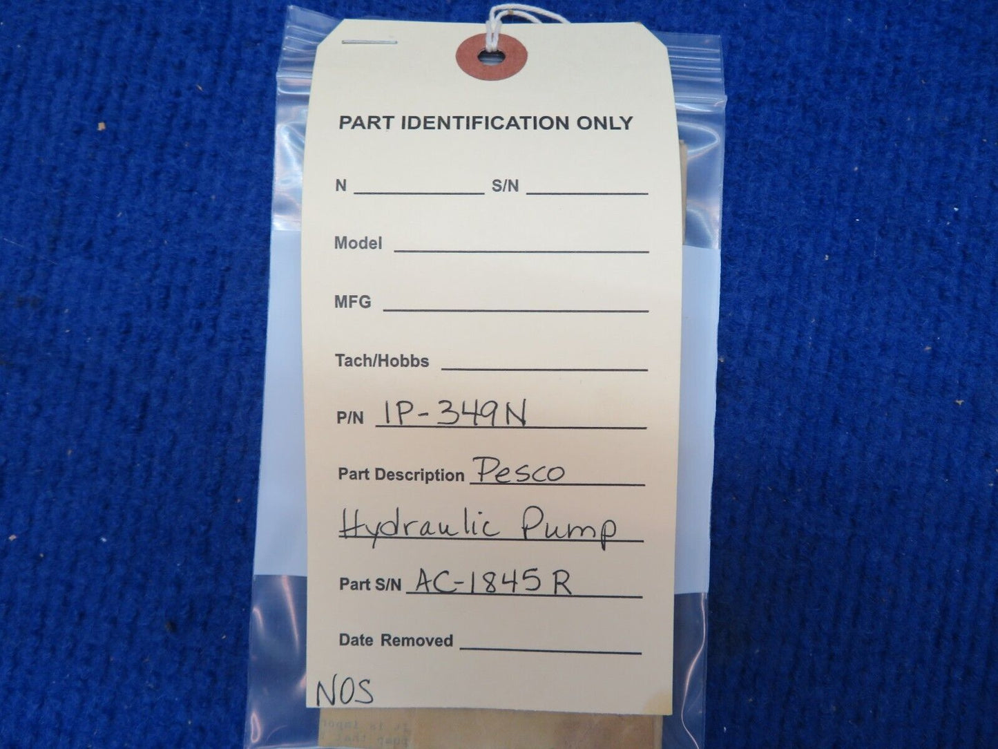 Pesco Hydraulic Pump Vintage 1945 P/N 1P-349N NOS (0522-828)