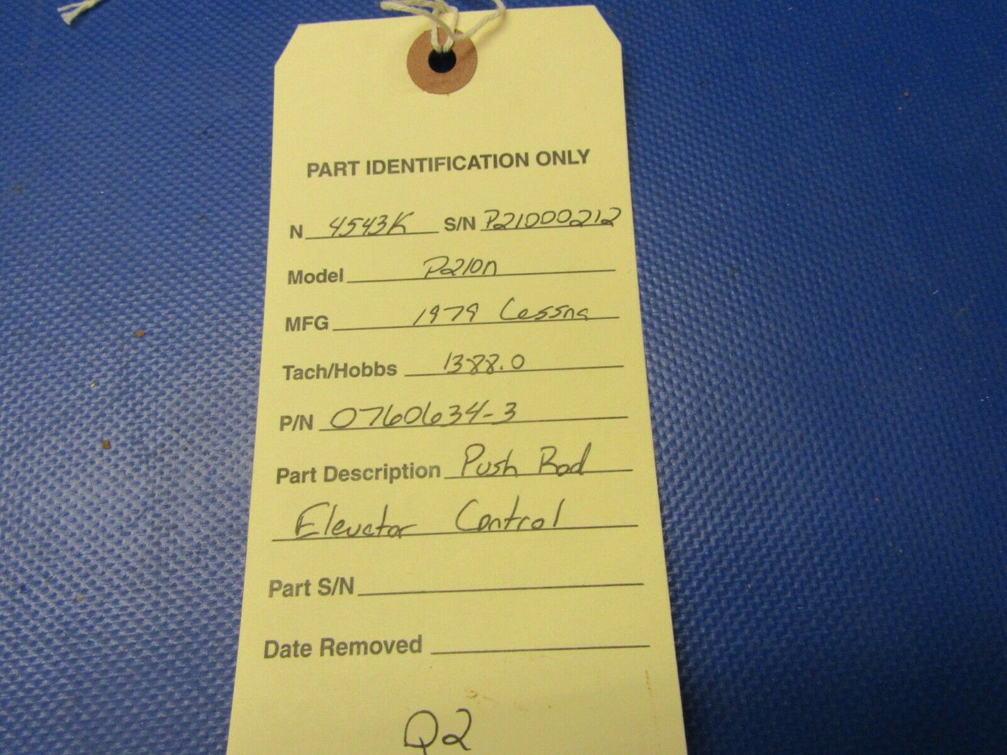 Cessna 210 / P210N Push Rod Elevator Control P/N 0760634-3 (0421-566)