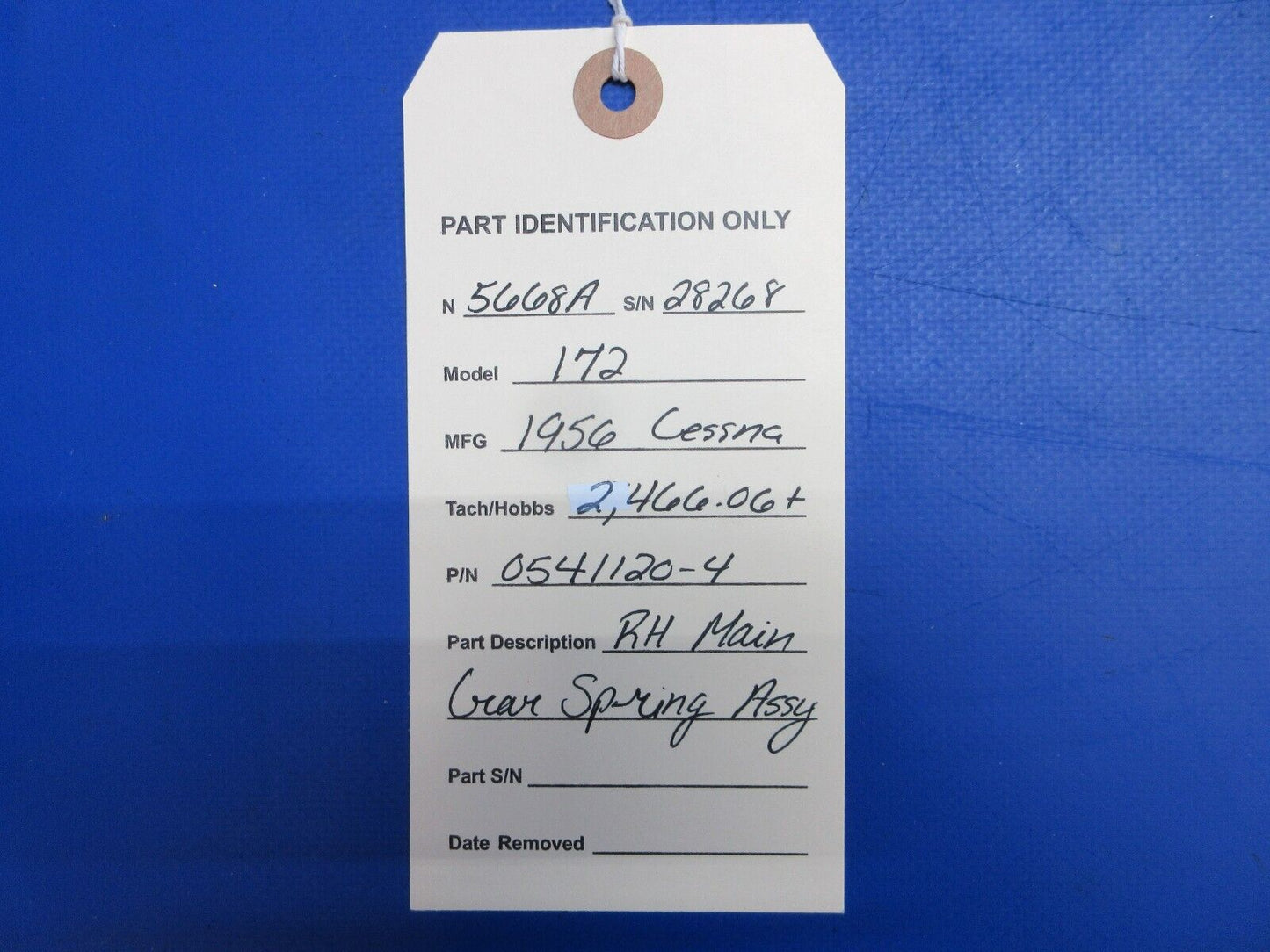 Early Cessna 172 RH Main Gear Spring Assy P/N 0541120-4 (0823-185)