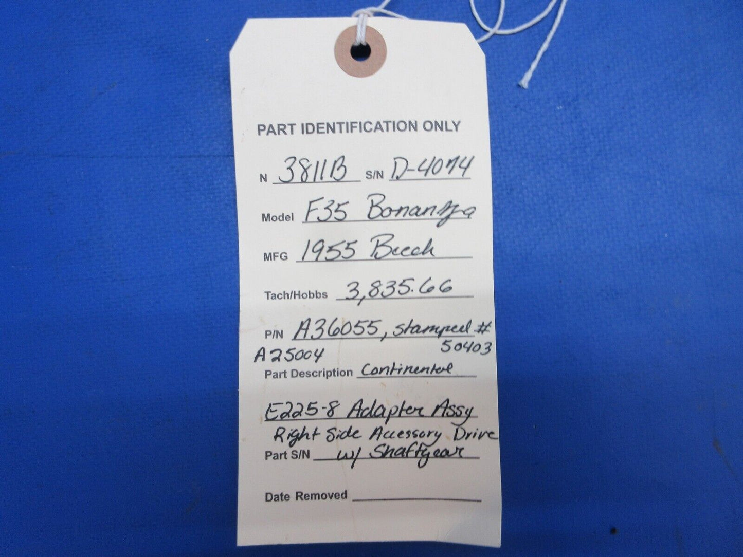 Continental E225-8 Adapter Assy Right Side Accessory Drive P/N A36055 (0723-909)