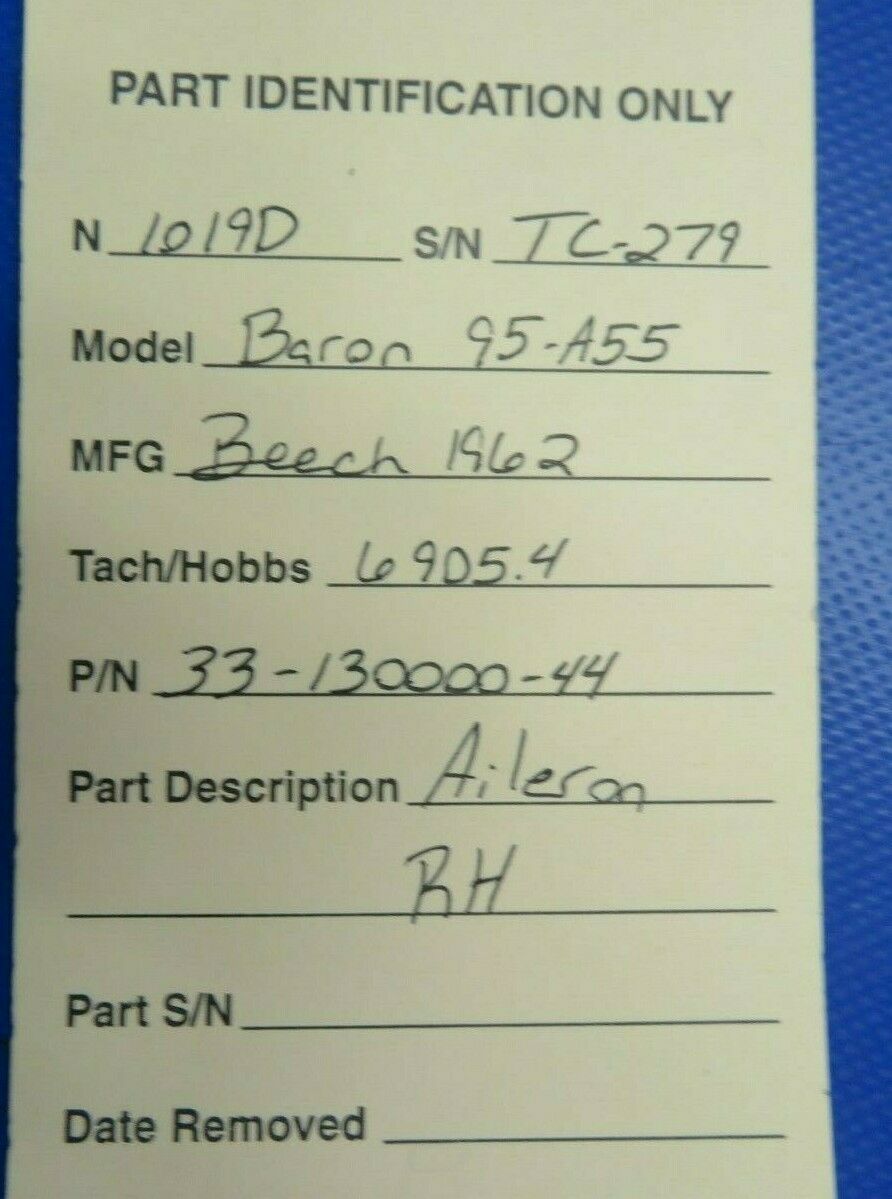 Beech Baron 95-A55 Aileron Aluminum RH 33-130000-44 (0520-05)