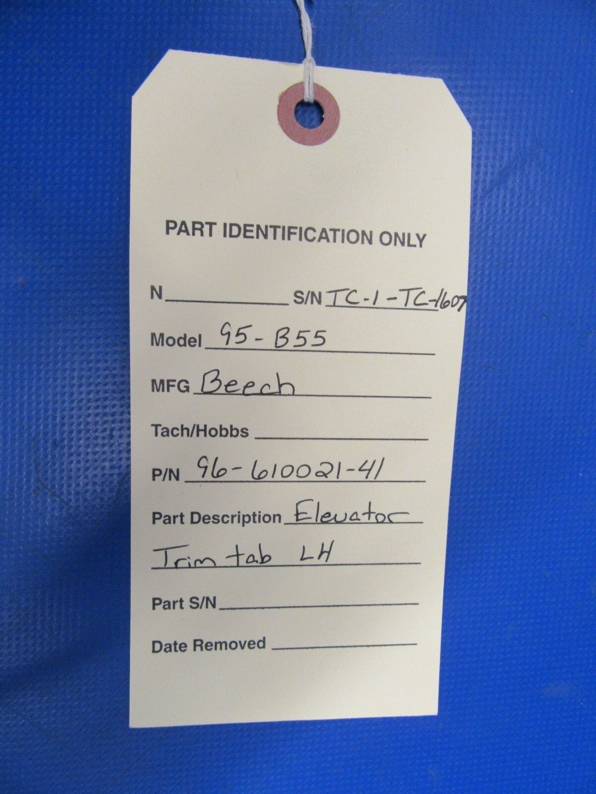 Beech 95 B55 Elevator Trim Tab LH P/N 96-610021-41 (0119-169)