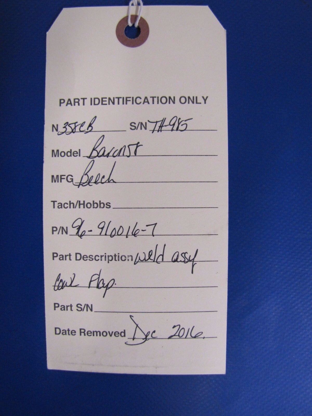 Beech Baron 58 Weld Assy Cowl Flap P/N 96-910016-7 (0317-43)