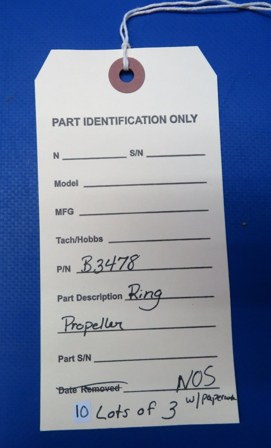 McCauley Propeller Ring w/ Paperwork P/N B3478 LOT OF 3 NOS (0523-269)