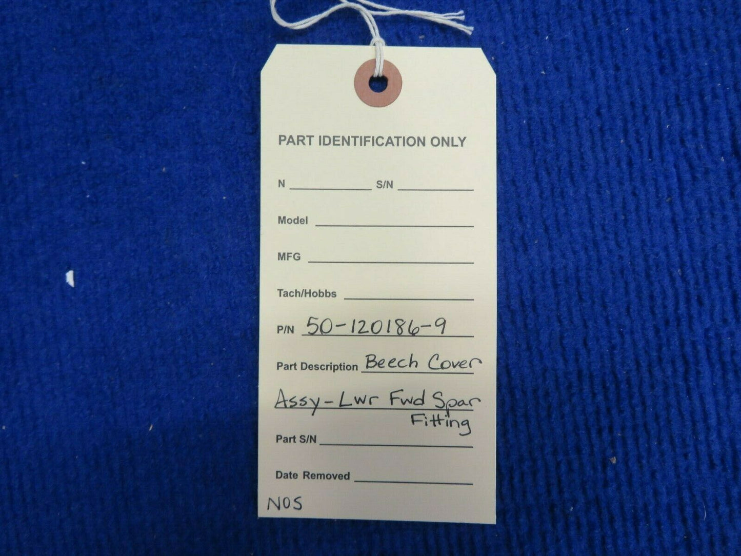 Beech Cover Assy LWR FWD Spar Fitting P/N 50-120186-9 NOS (0522-645)