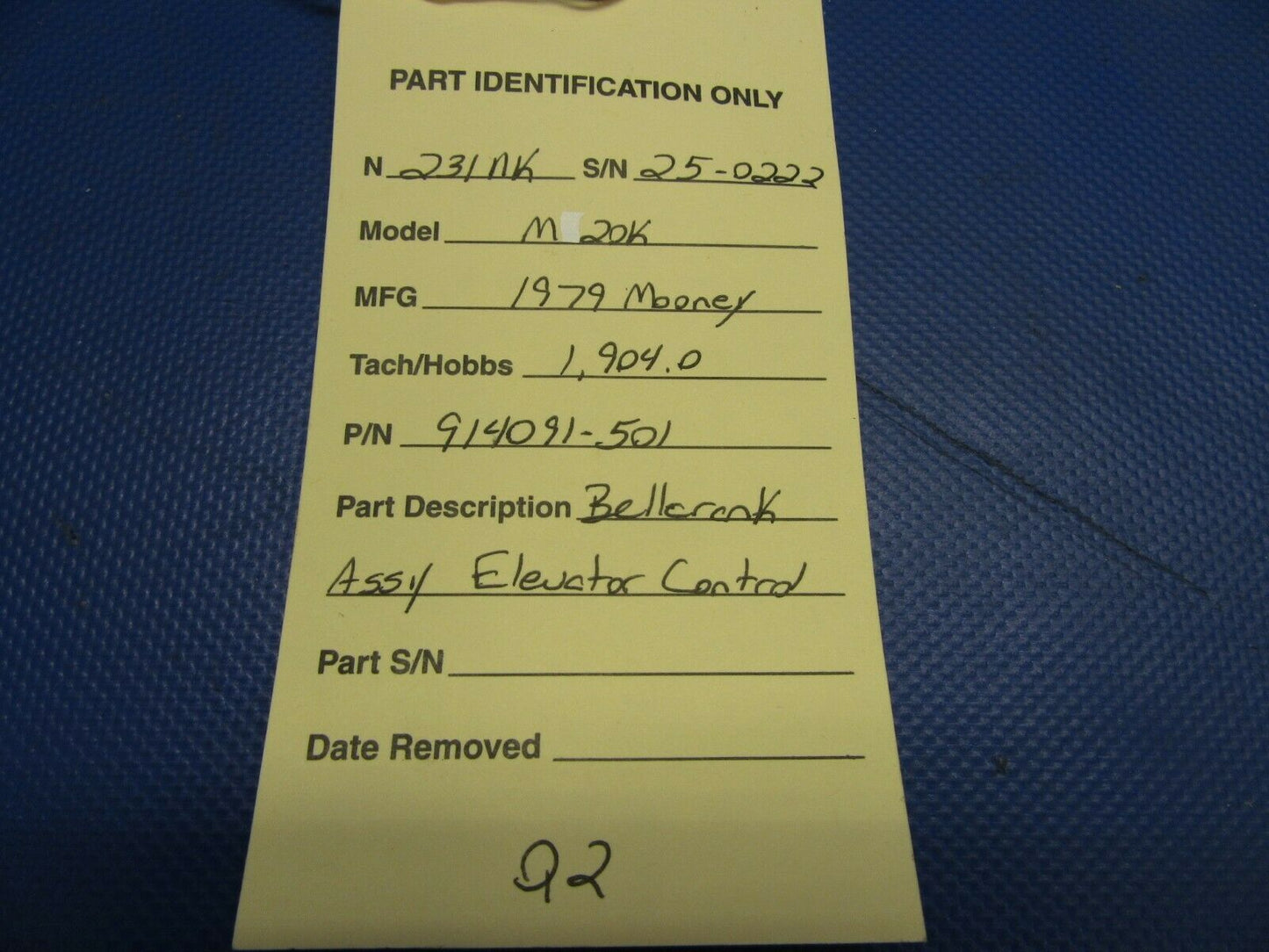 Mooney M20 / M20K Bellcrank Assy Elevator Control P/N 914091-501 (0721-581)