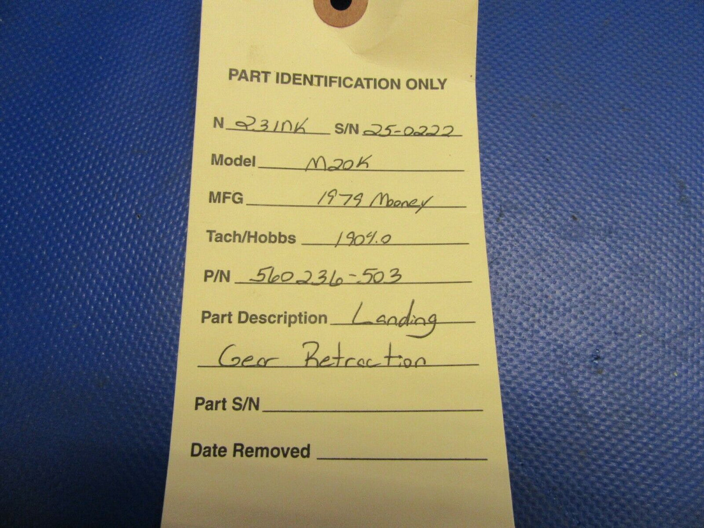 Mooney M20K Landing Gear Retraction Bellcrank P/N 560236-503 (0721-577)