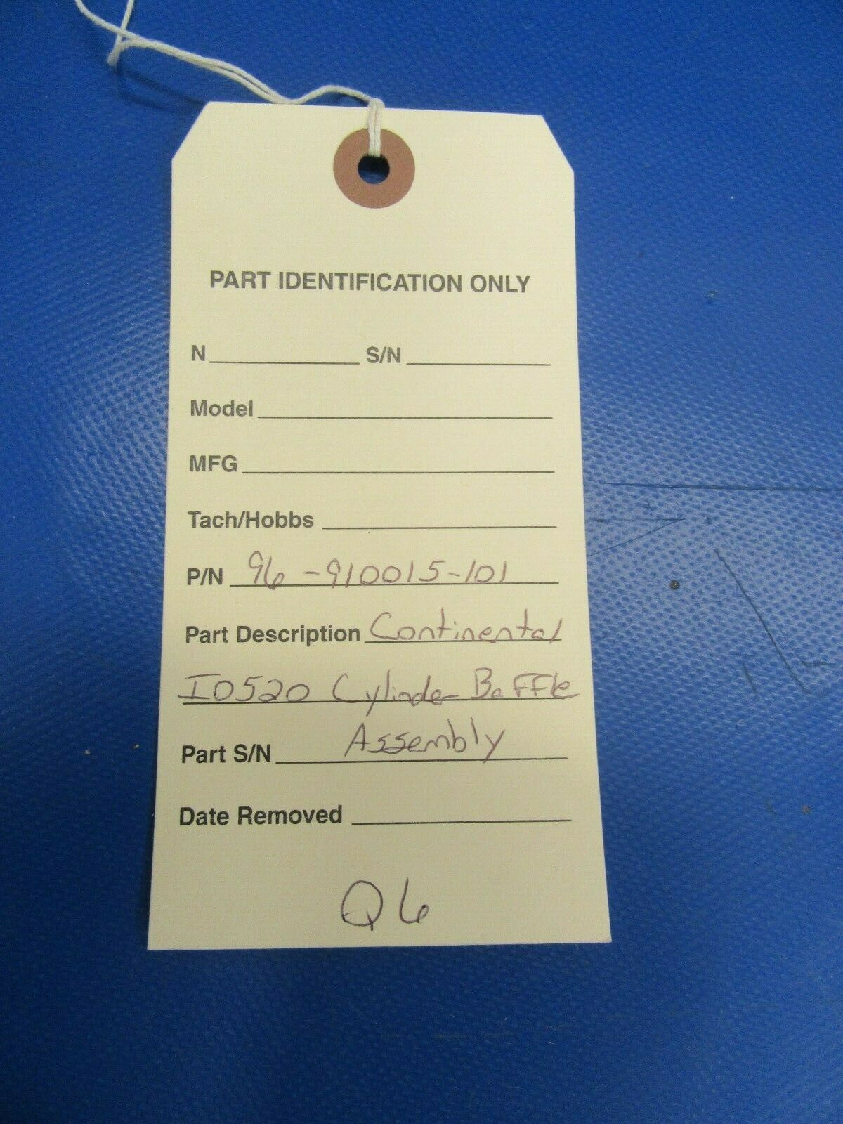 Beech Continental IO-520 Cylinder Baffle Assy P/N 96-910015-101 (1119-416)