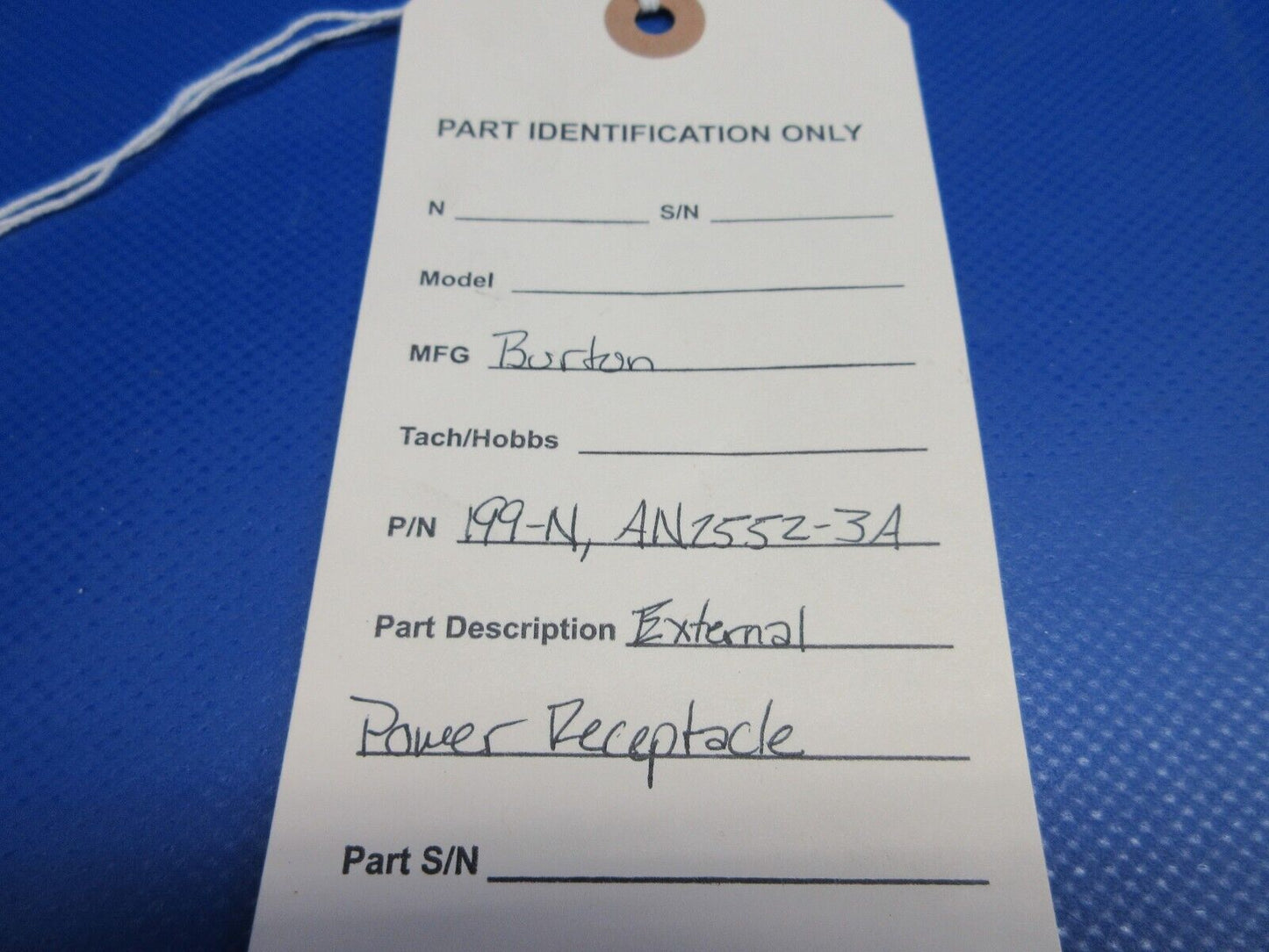 Burton External Power Receptacle P/N 199-N, AN2552-3A (0224-1268)
