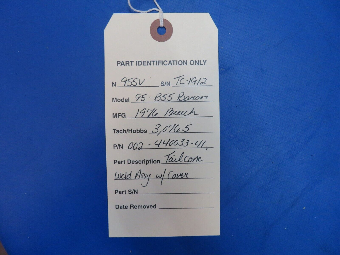 Beech 95-B55 Baron Tail Cone Weld Assy w/ Cover P/N 002-440033-41 (0623-104)