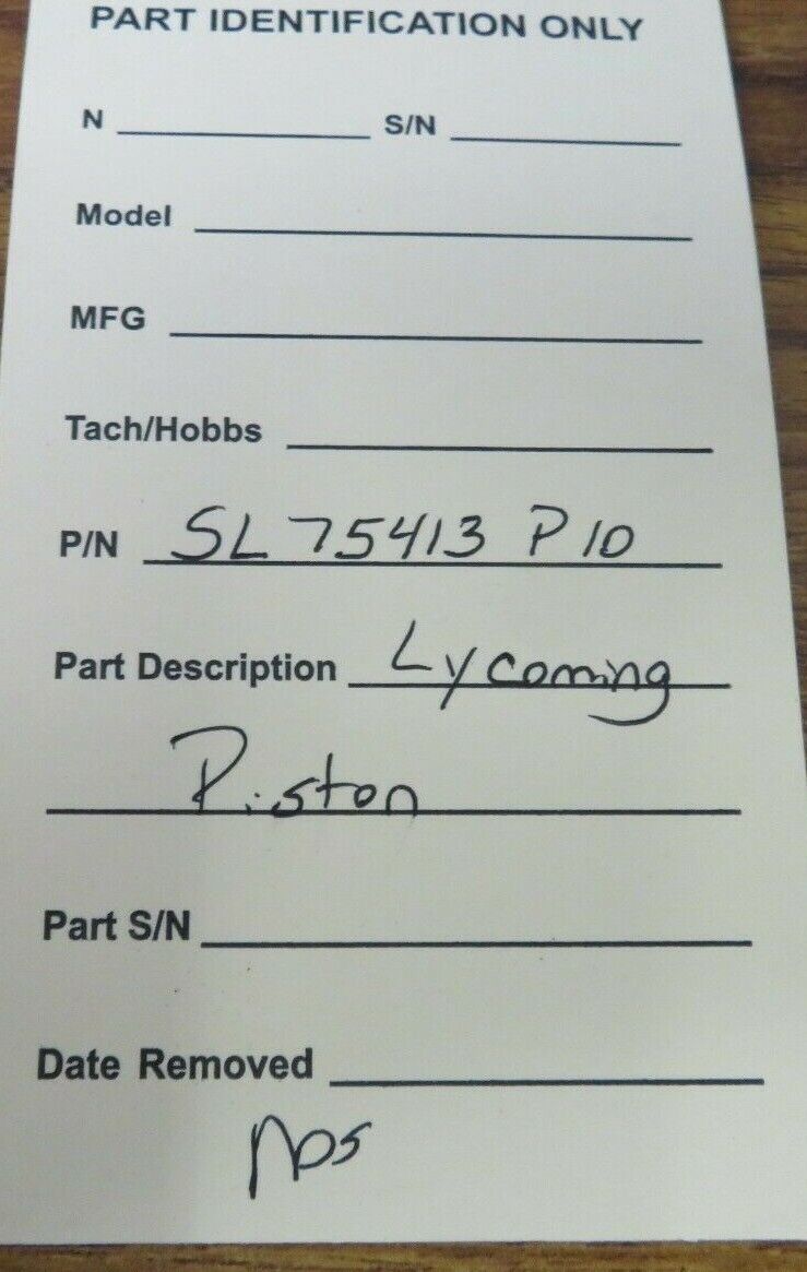 Lycoming Piston NOS P/N SL75413P10 (0222-440)