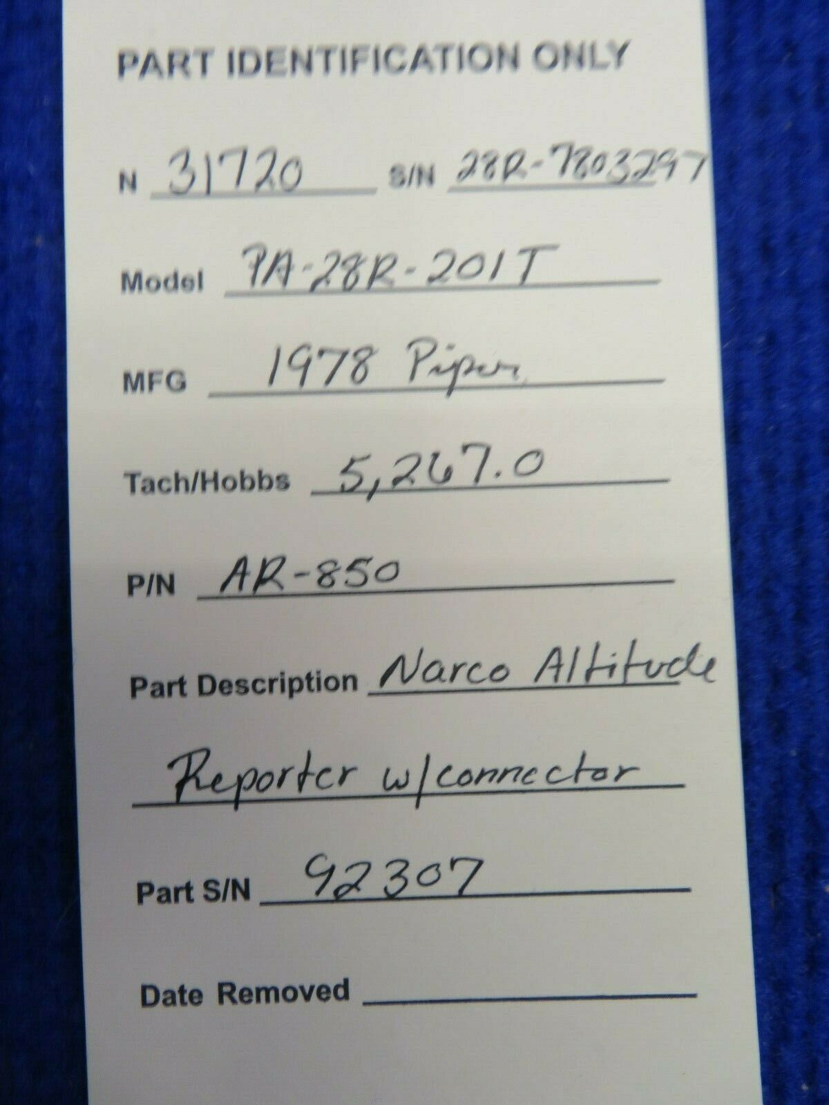 Narco Altitude Reporter w/ Connector P/N AR-850 (0222-740)