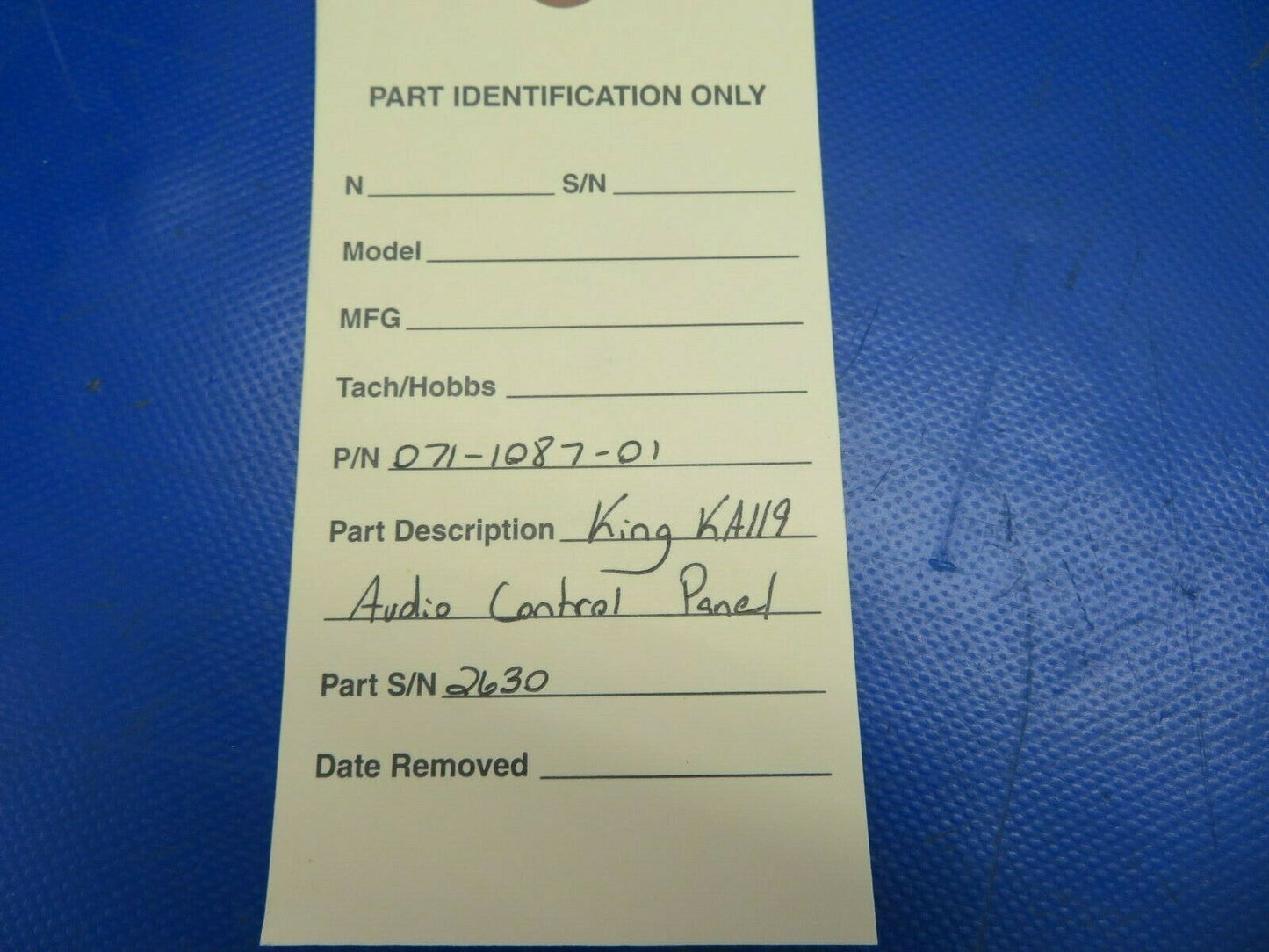 King KA119 Audio Control Panel P/N 071-1087-01 (0720-645)