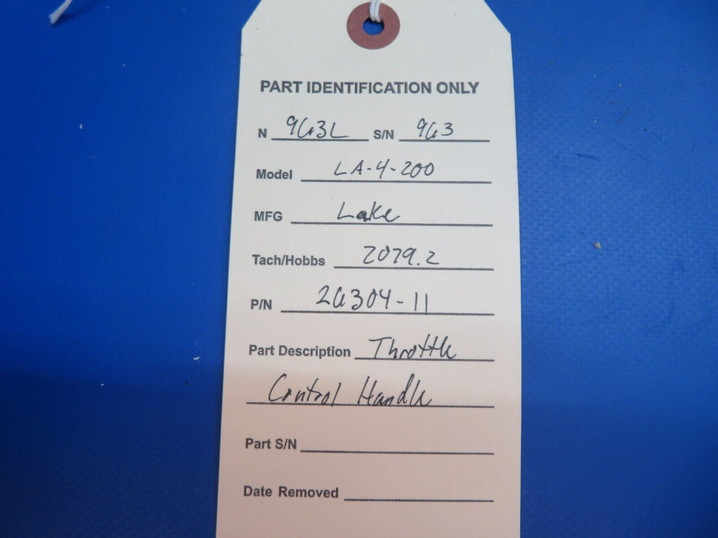 Lake LA-4-200 Throttle Control Handle P/N 26304-11 (1222-823)