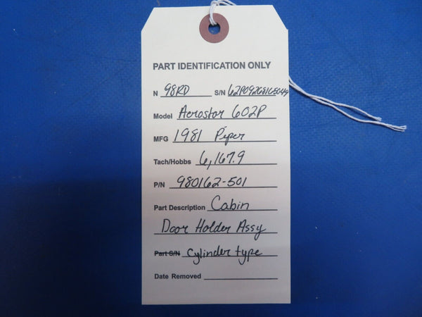 Piper Aerostar 602P Cabin Door Holder Assy P/N 980162-501 (0123-822)