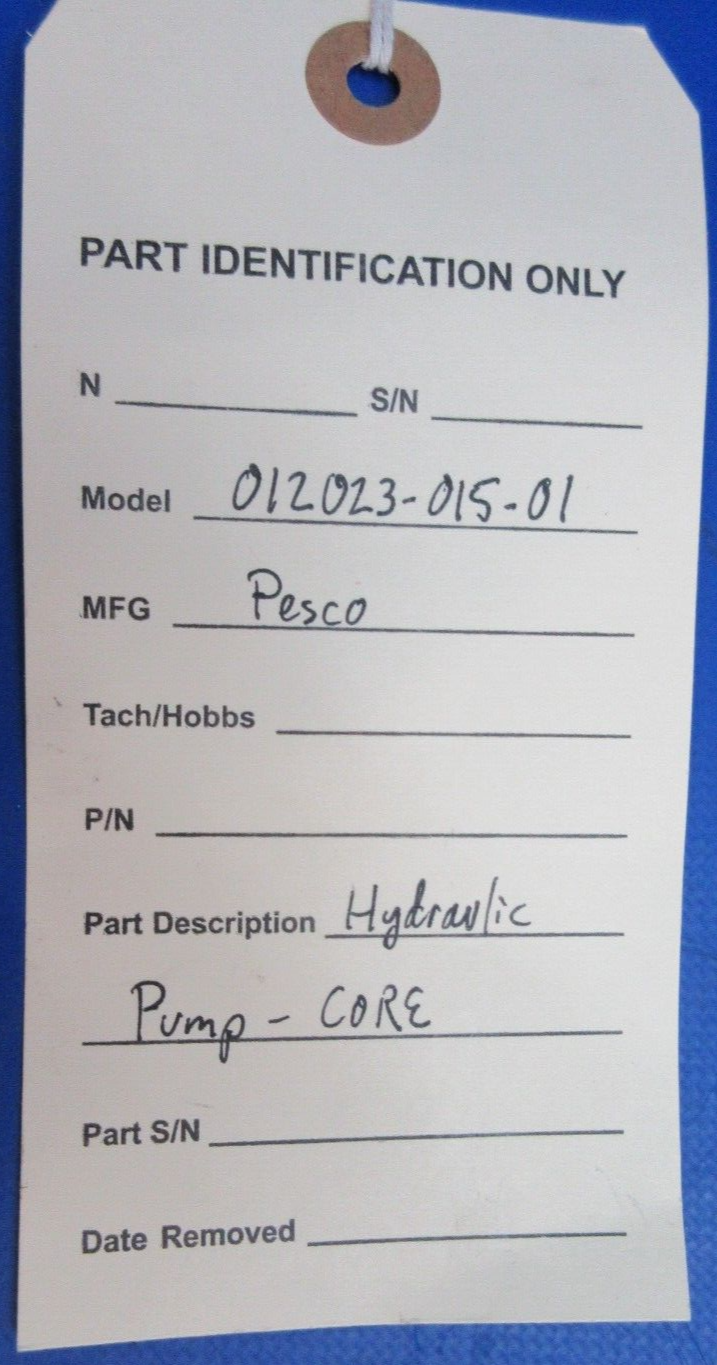 Pesco Hydraulic Pump P/N 012023-015-01 CORE (1023-1016)